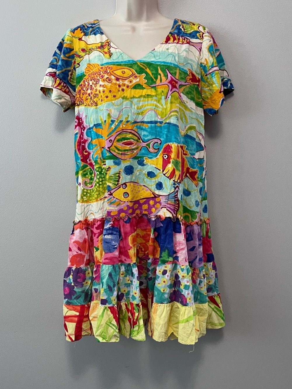 Jams World Creatures of the Sea Hawaiian Fish Hattie Dress Size M